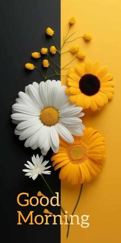 Colorful Good Morning Flowers Image