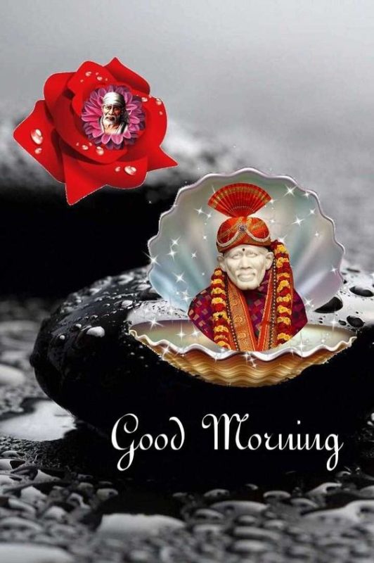 God Morning Have A Great Day With Sai Baba Photo