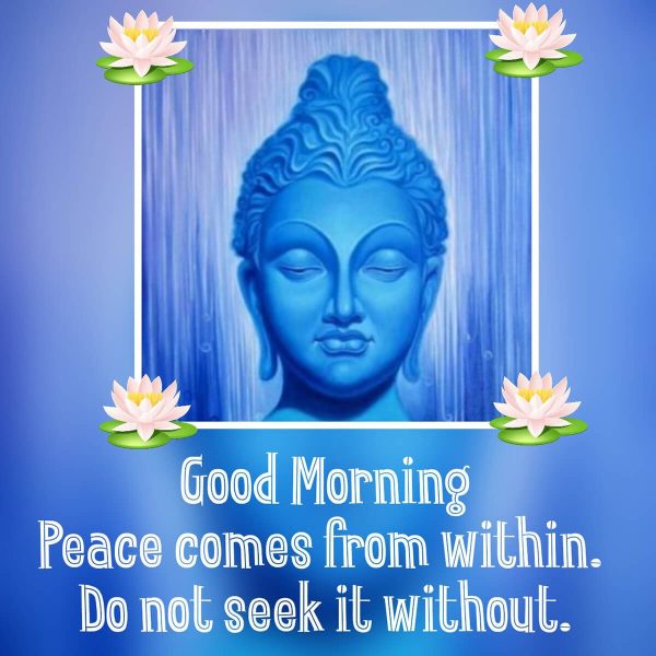 Good Morning Peace Comes From Within. Do Not Seek It Without