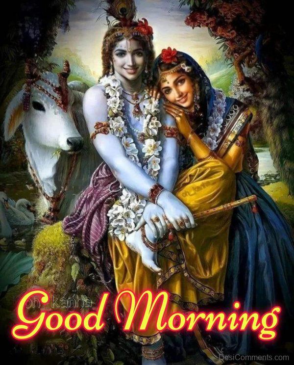 Good Morning Radha Krishna Photo