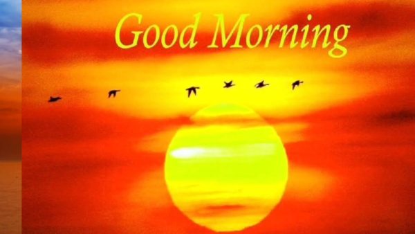 Good Morning With Beautiful Sun Rise Image