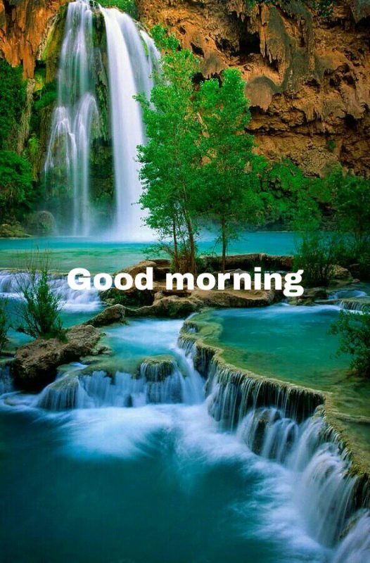 45+ Good Morning Wishes Beautiful Waterfall Images