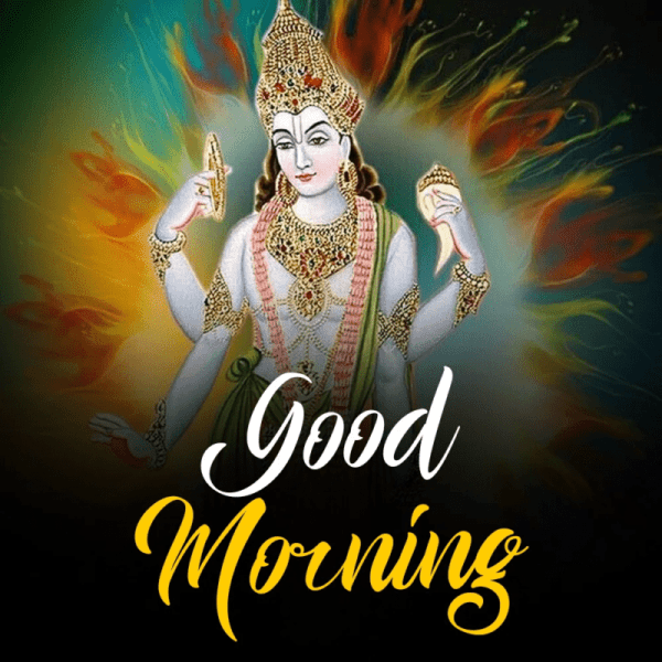 Awesome Vishnu Bhagwan Good Morning Image