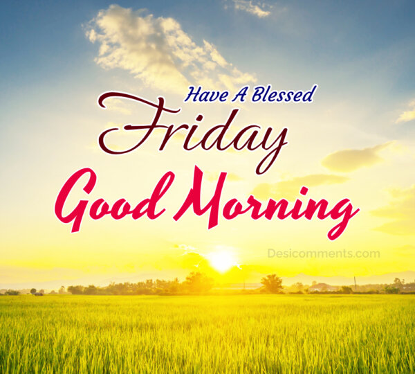 Good Morning Have A Blessed Friday