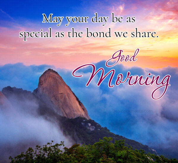 Good Morning May Your Day Be As Special As Bond