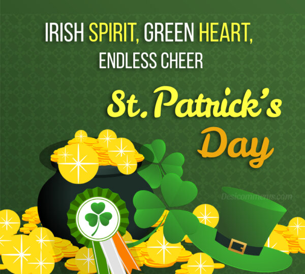 Irish Spirit, Green Heart, Endless Cheer St. Patrick’s Day