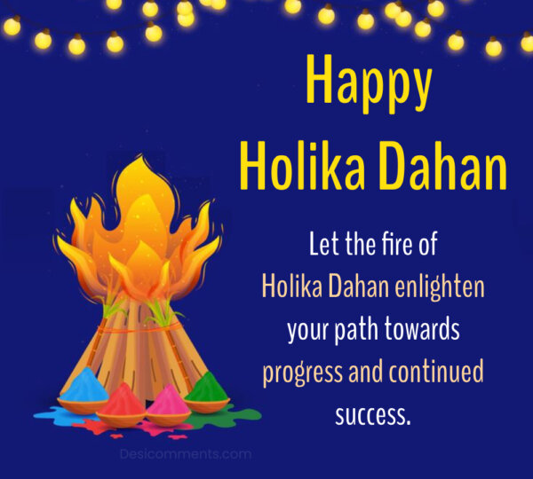 Let The Fire Of Holika Dahan Continued And Success