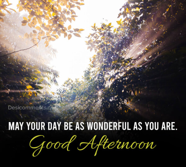 May Your Day Be As Wonderful As You Are