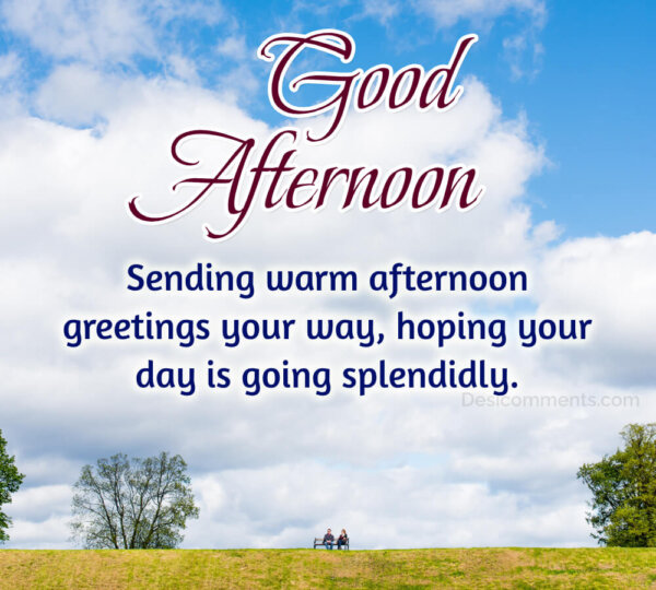 Sending Warm Afternoon Greetings Your Way
