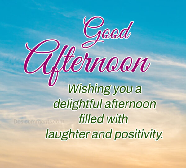 Wishing You A Delightful Afternoon Filled