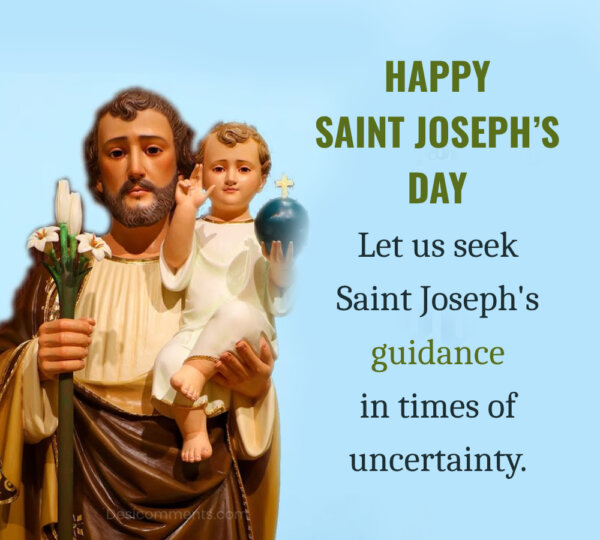 Let Us Seek Guidance Happy Saint Joseph's Day