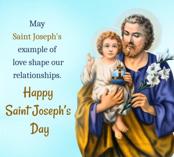 May Example Of Love Shape Happy Saint Joseph's Day