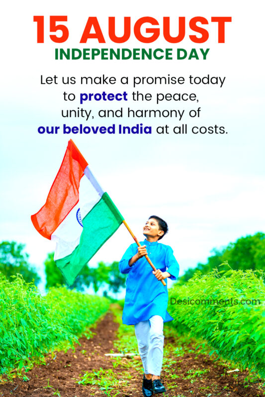 Happy Independence Day Lovely Greeting Photo