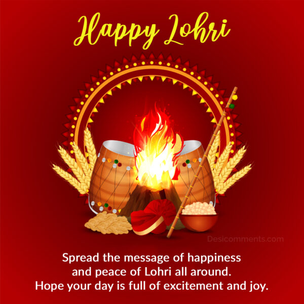 Happy Lohri Lovely Wishing Photo