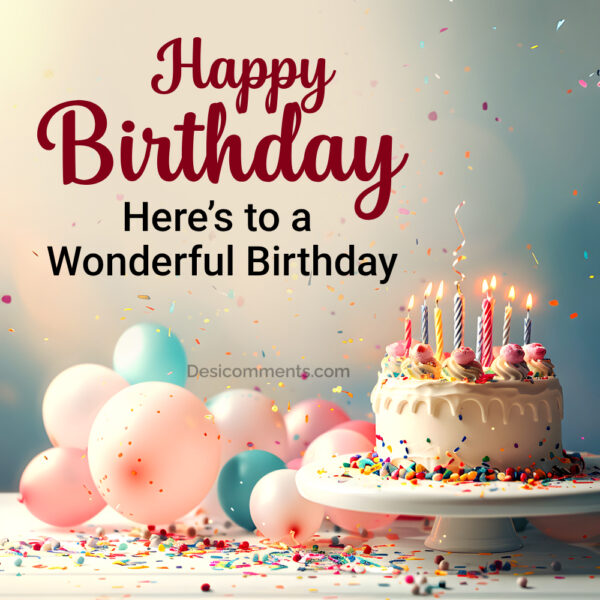 Here’s To A Wonderful Happy Birthday Fabulous Image