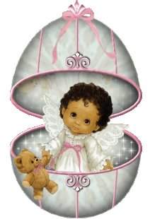 A Baby Angel Is With Her Toy Graphic
