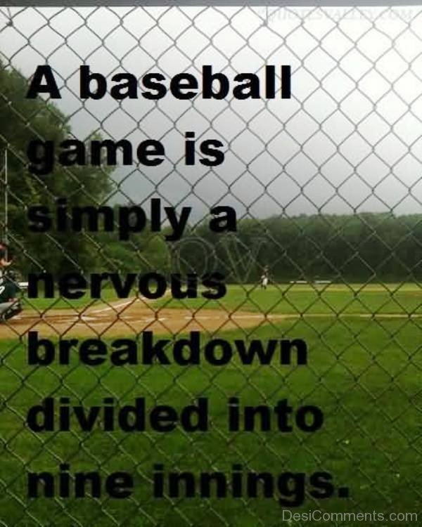 A Baseball Game Is Simply