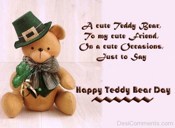 A Cute Teddy Bear,To My Cute Friend-hnu301DESI14