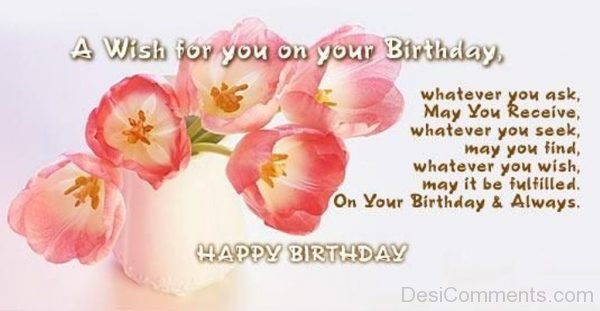 A Wish For You On Your Birthday