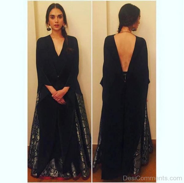 Aditi Rao Hydari In Black Dress-DC050