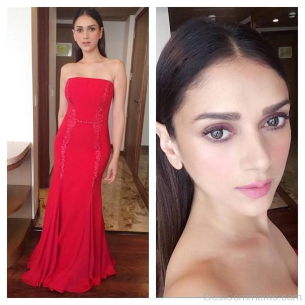 Aditi Rao Hydari In Red Dress-DC063