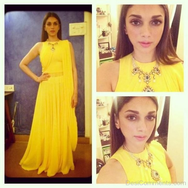 Aditi Rao Hydari In Yellow Dress Image-DC070