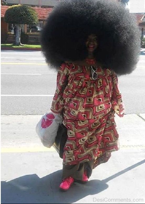 Afro Hairstyle Funny Man 