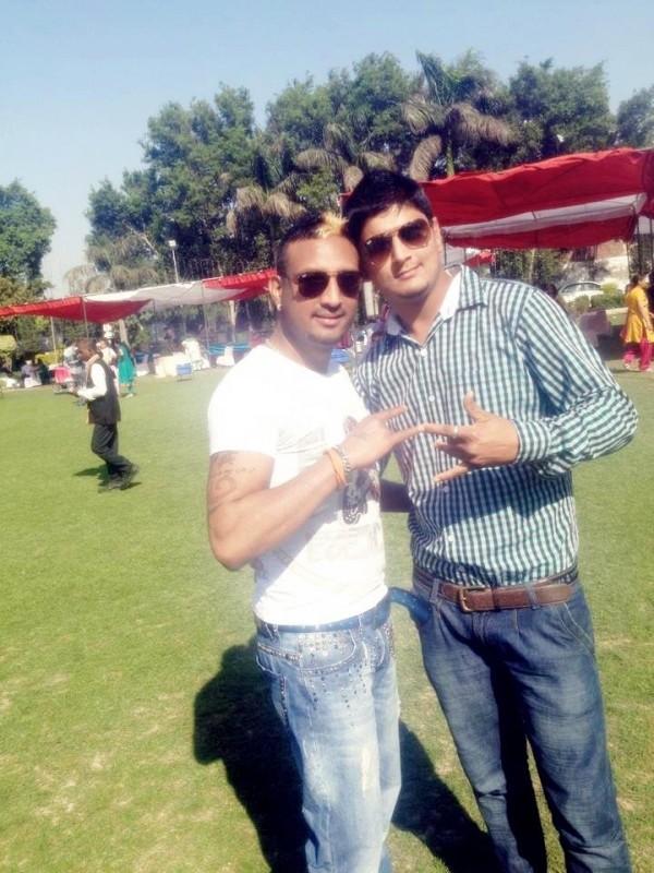 Amrit Saab With His Friend