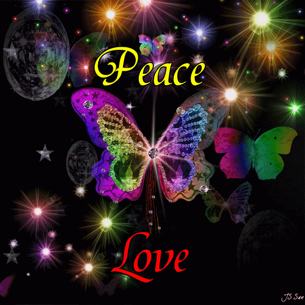 Animated Image Of Peace And Love