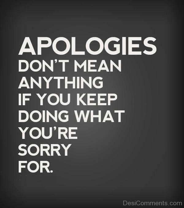 Apologies