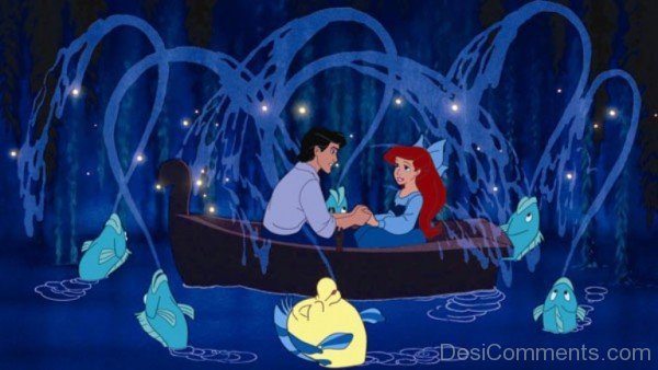 Ariel Prince Eric In Boat