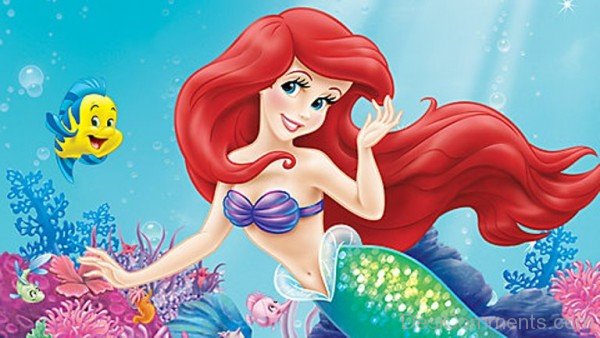 Ariel With Flounder