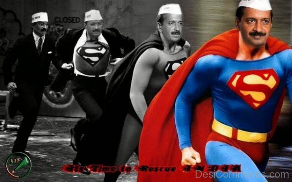 Arvind Kejriwal As Superman