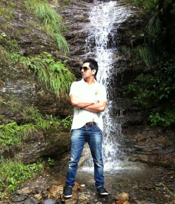 Babbal Rai Near Waterfall
