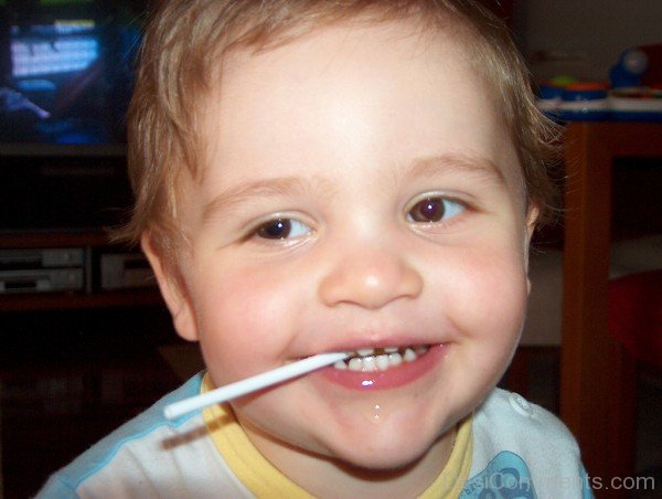 Baby Boy Eating Candy