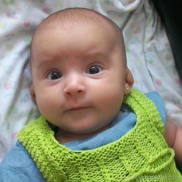 Baby In Green Dress