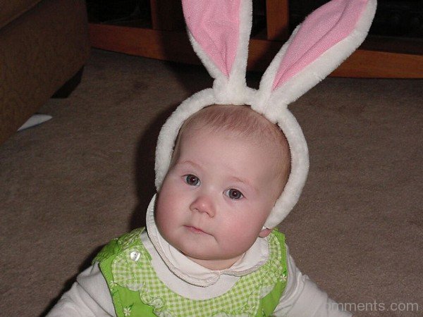 Baby Wearing Rabbit Ears
