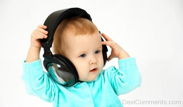 Baby With Headphone