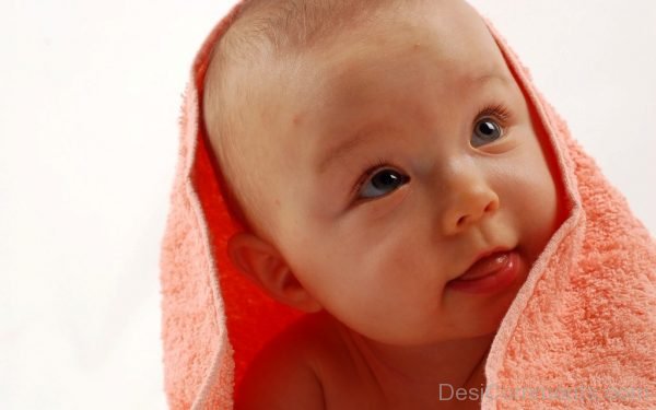 Baby With Orange Towel-045