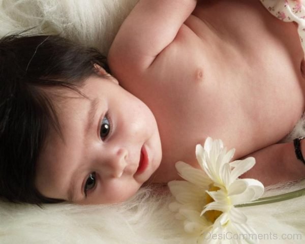 Baby With White Flower-049