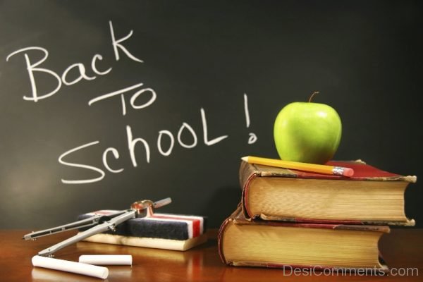 Back To School With Green Apple