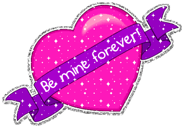 Be Mine Forever Pink Heart Glitter