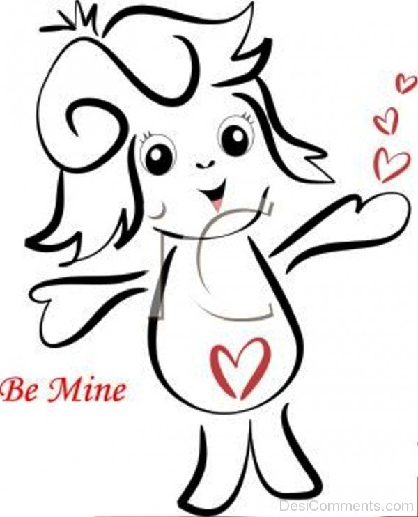 Be Mine Little Girl Image- DC 6041