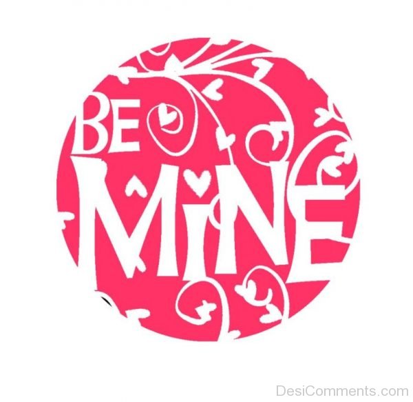 Be Mine Text In Cricle-DC11