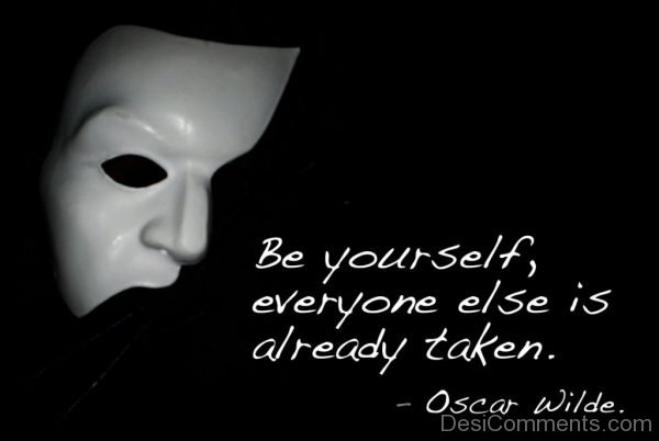 Be Yourself Text On Black Background-DC0037