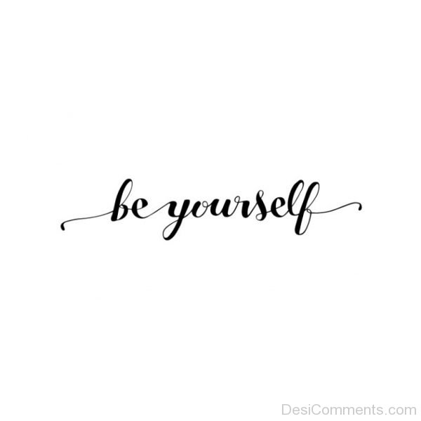 Be Yourself Text On White Background-Dc16