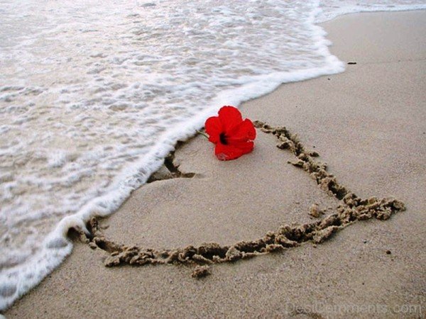 Beach Heart Image- DC0105