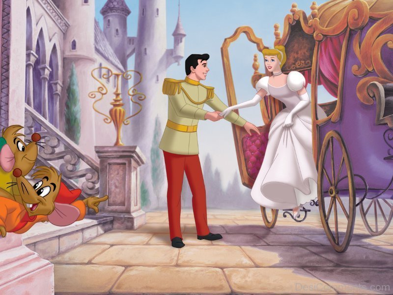 Beautiful Princess Cinderella With Prince Charming - DesiComments.com