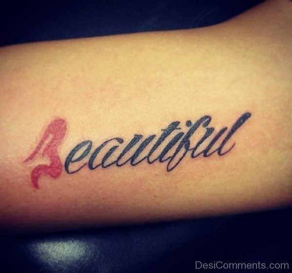 Beautiful Word Tattoo On Arm-DC009