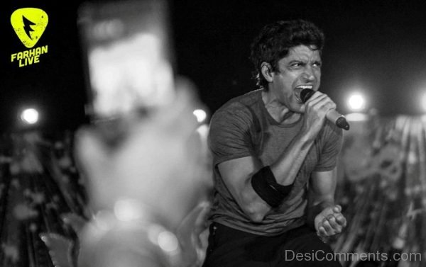 Black And White Image Of Farhan Akhtar-DC003